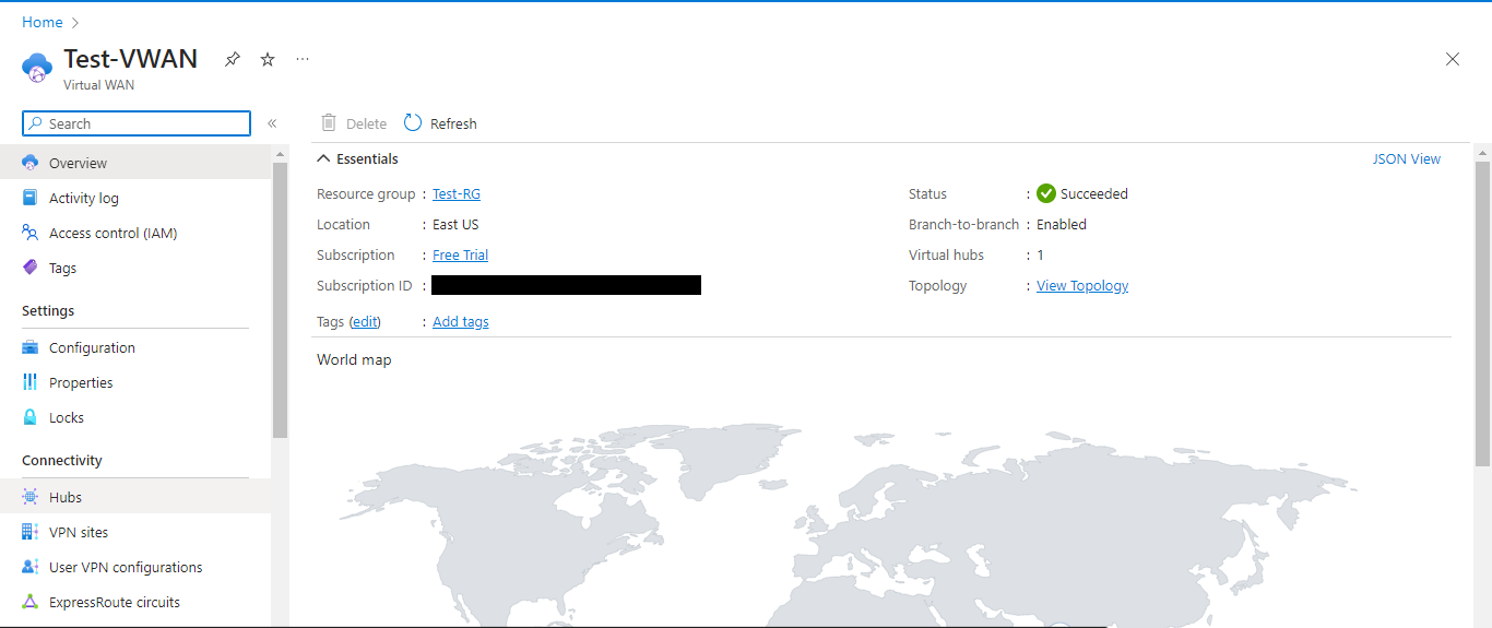 Setup Azure Virtual WAN - P2S OpenVPN with AD Integration